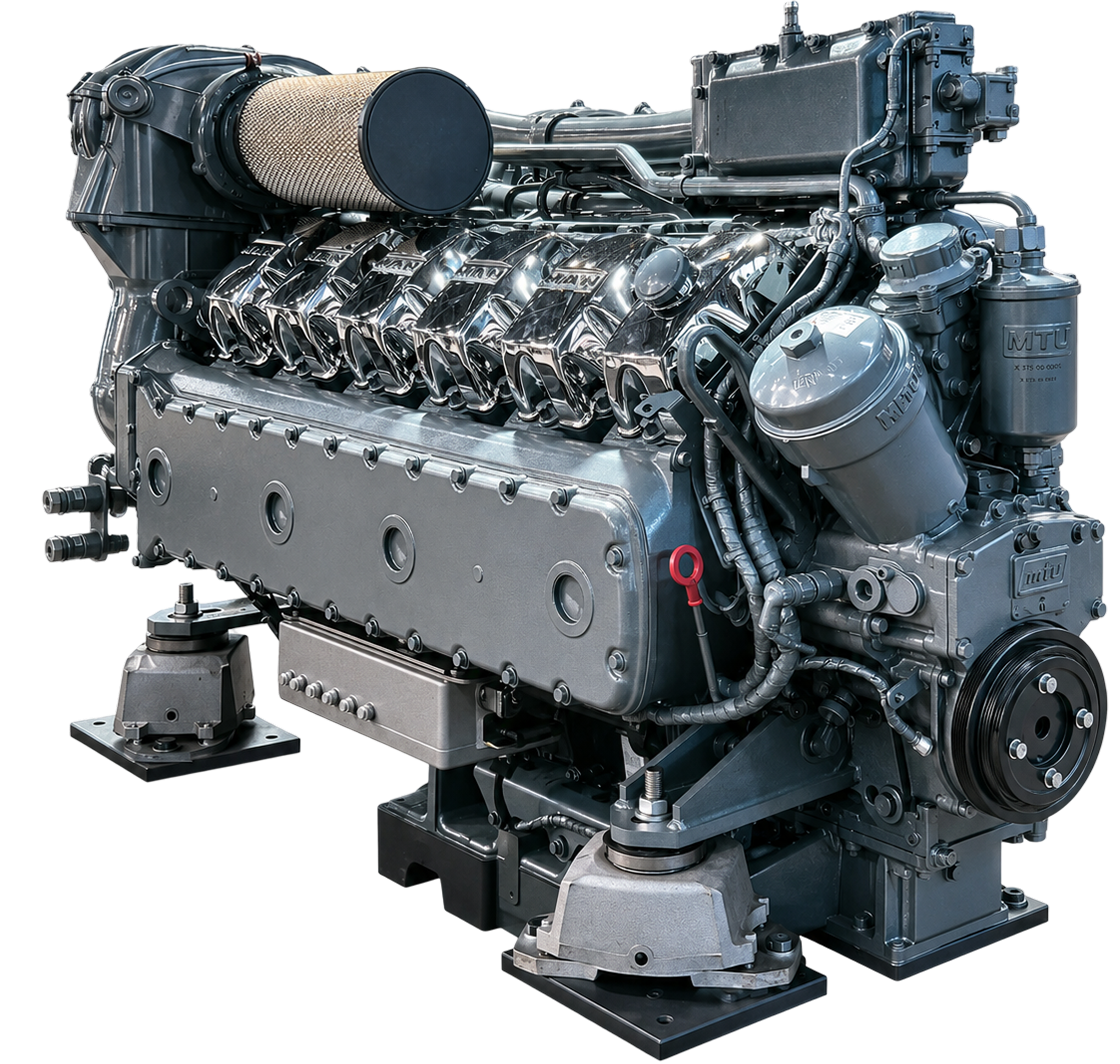 Marine diesel engine with PowerHeat preheating